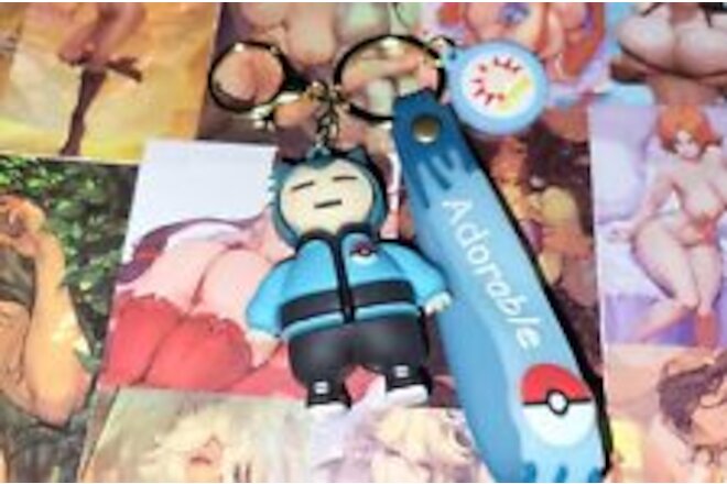 Pokemon Adorable Keychain Snorlax With Hoddie