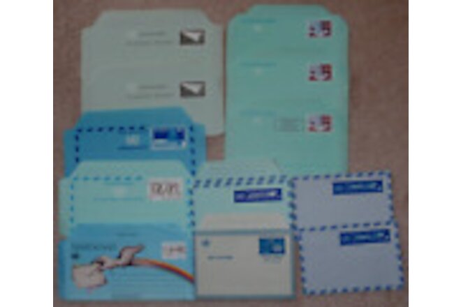 United Nations~Lot of TWELVE Folded and UNSENT Air Letters~Aerogrammes~UN