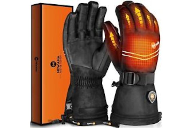 Heated Gloves for Men Women 7.4V Battery Rechargeable Heated Ski Gloves SMALL
