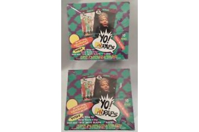(2) 1991 PRO SET YO! MTV RAPS SERIES 2 UPDATE BOXES SEALED 36 PACKS PER BOX x2