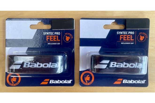 Babolat Syntec Pro Feel Tennis Replacement Grips. Black. 2 Grips Per Order. New