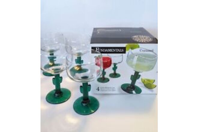 New Libbey Fundamentals Cozumel Cactus 4 - 12 oz. Margarita Bar Dessert Glasses