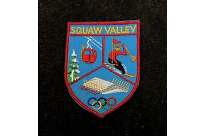SQUAW VALLEY (Lost Name) Vtg NOS Skiing Ski Patch CALIFORNIA Travel Souvenir