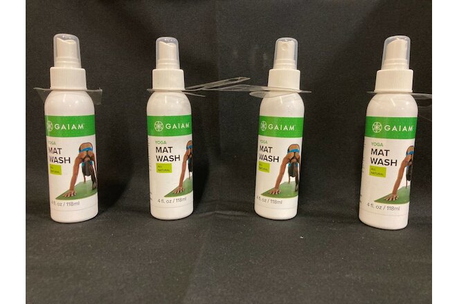 New Gaiam All Natural Yoga Mat Wash Spray - 4oz. - Buying 4 Bottles