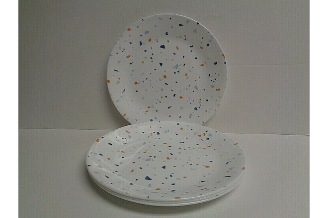 Corelle Terrazzo Luncheon Plates Set of 4 New 8-1/2" Diameter Made in USA