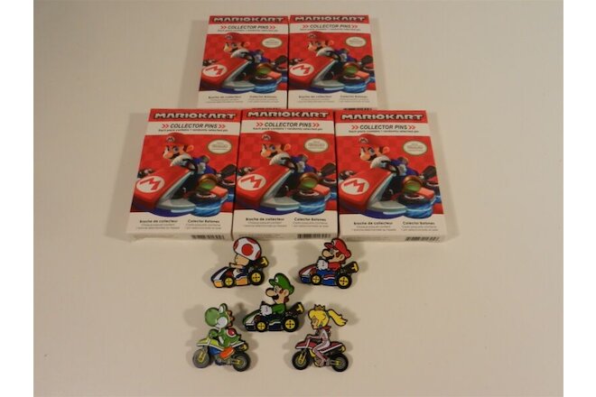 Set of 5 Nintendo Super Mario Kart Series 2 Collector Pins