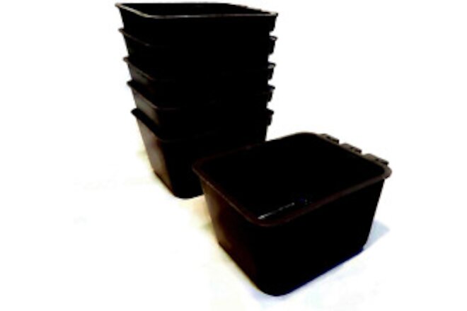 The ROP Shop | (Pack of 6 Black Cage Cups for Chickens, Dogs, Pheasants, Rabbits