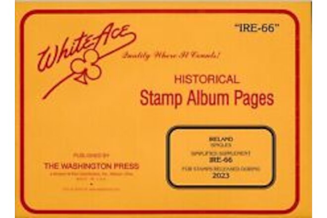 WHITE ACE 2023 Ireland Singles Simplified Stamp Album Supplement IRE-66  NEW!