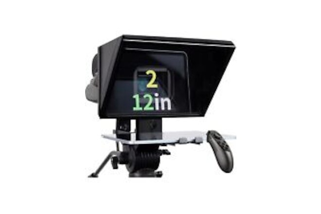 Liftable Teleprompter for 12.9" Tablets with Remote Control - Adjustable Glass