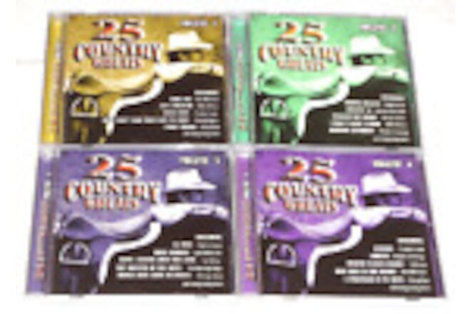 25 COUNTRY GREATS VOLUME 1 2 3 4 TIME MUSIC 2001 CD SET RARE 100 SONGS