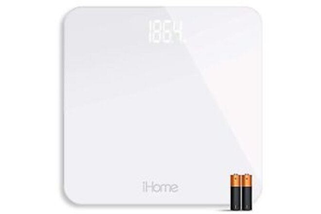 iHome Digital Scale Step-On Bathroom Scale - iHome High Precision Body Weight...