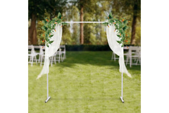 6.6Ft Metal Wedding Arch Stand Square Garden Arbor In/Outdoor Party Decoration