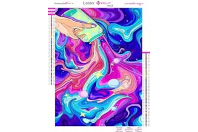 Psychedelic Diamond Painting Canvas Nwt