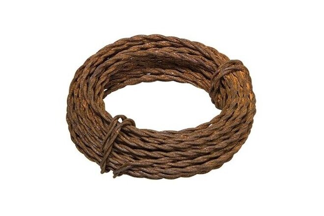 3 Rolls of Rusted Tin Twisted Wire 20 GA =54'   Primitive Crafts