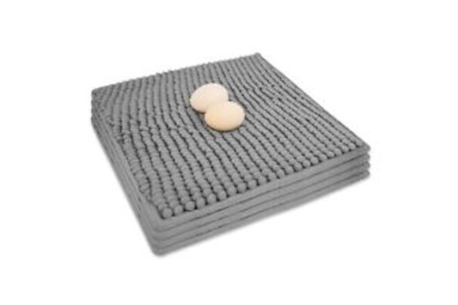 4 Pack Chicken Nesting Box Pads - Washable, Soft and Non-Slip Grey (4 Pack)