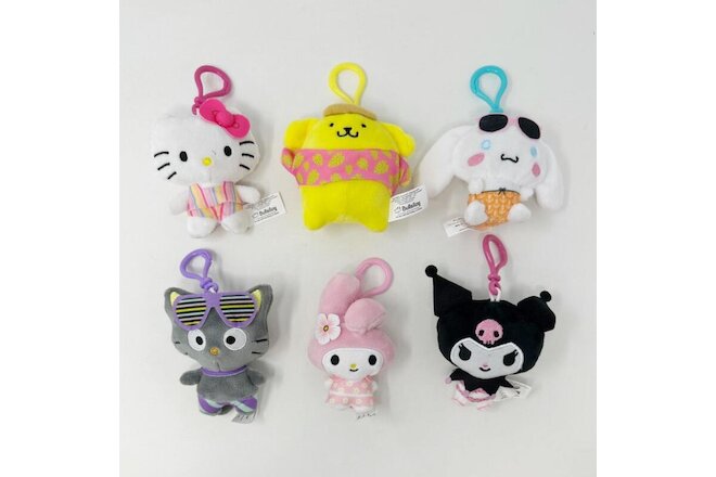 Hello Kitty + Friends Series 1 Plush Danglers : Complete Set of 6! NEW + Loose