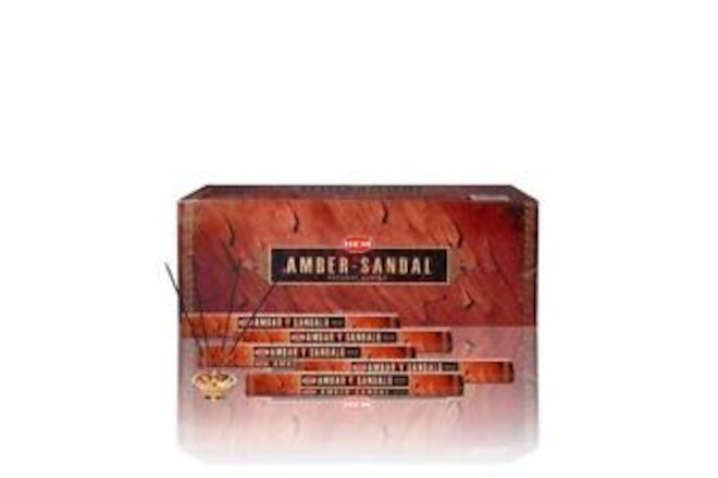 Amber Sandal 100 Incense Sticks (5 x 20 stick packs)