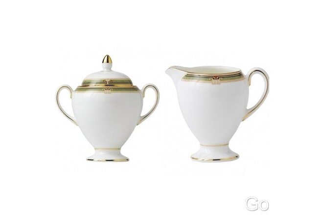 Wedgwood Oberon Covered Sugar Bowl and Creamer Two (2) Piece New with Tag