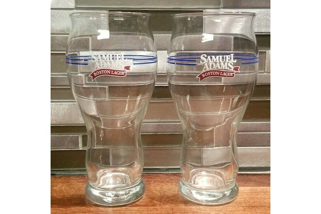 Samuel Adams Boston Lager Glass Take Pride In Your Beer 16 oz Pilsner Set Of 2