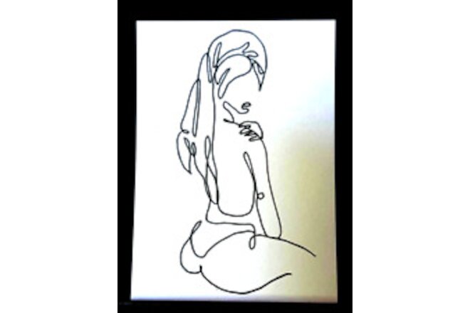 Original ACEO (2.5in x 3.5in) Ink Line Medium Marker on Paper Signed by Artist