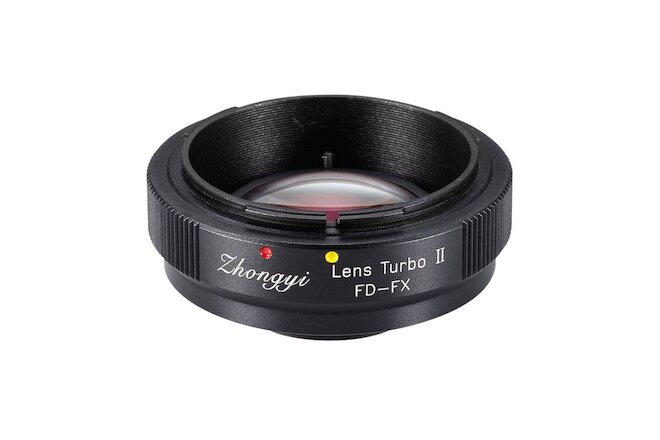 Lens Turbo II adapter for Canon FD mount lens to FUJIFILM XPro2 XH1 XT3 XT20 T1