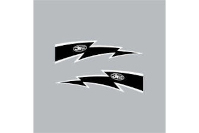 JT Racing - LIGHTNING BOLT - Black & White decal set
