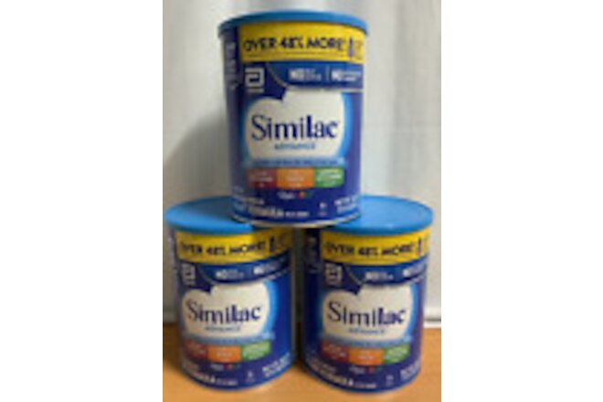 3 Similac Advance Infant Formula w/ Iron 30.8 oz 0-12 Months OptiGRO 10/2024
