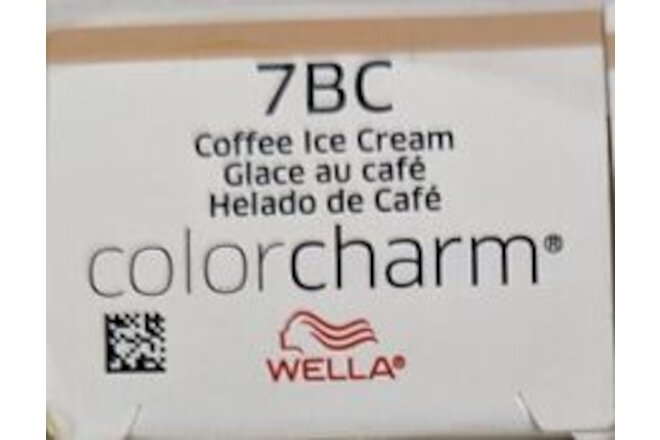 WELLA COLOR CHARM 7BC COFFEE ICE CREAM HAIR COLOR Permanent Gel 2oz EX Gray