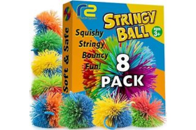 Stress Ball for Kids 8 Pack - Stringy Balls & Sensory Toys for Kids - Gifts f...