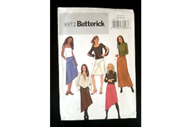 Butterick 3972 Sz 18-20-22 Sewing Pattern UNCUT Asymmetrical Skirt Easy A-Line