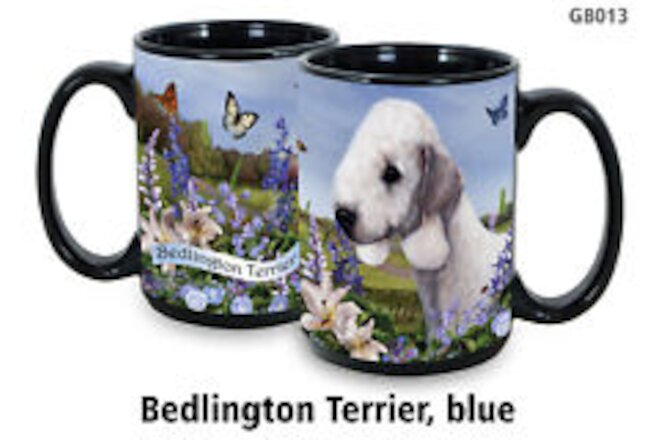 Garden Party Mug - Blue Bedlington Terrier