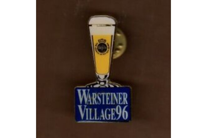 Warsteiner Village '96 Lapel Pin Atlanta Olympics 1996, Beer Glass Mug Metal NEW
