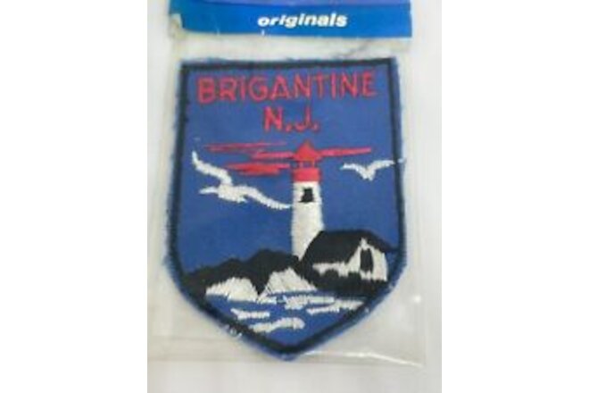 NOS Vintage Voyager Brigantine New Jersey Lighthouse Souvenir Travel Patch USA