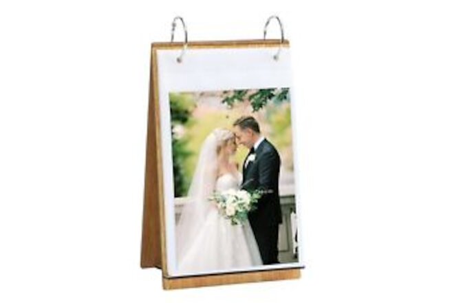 4x6 Photo Frame Flip Photo Album on Stand Vertical Display for Tabletop, 60 P...