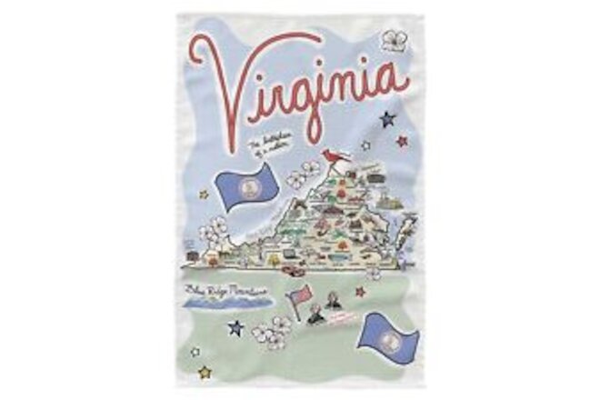 ® Virginia Map Dish Towel, Super Absorbent Kitchen Towel - 16" x 24, Virginia...