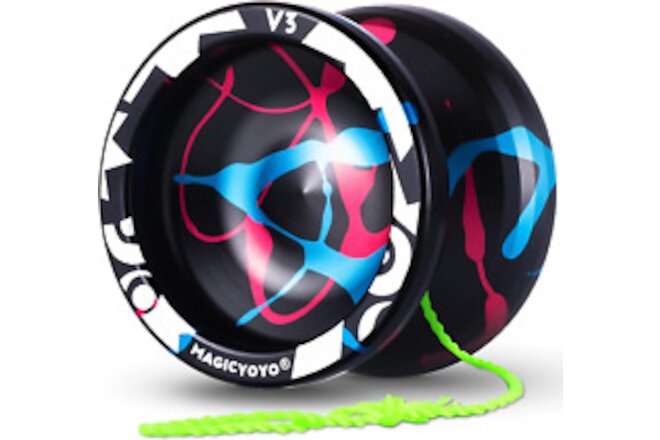 V3 Responsive Yoyo for Beginner, Metal Yoyo Professional Dual Purpose Yoyo New