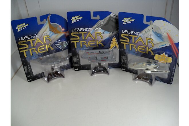 Johnny Lightning Legends of Star Trek Series 1 Lot Set of 3 Ships NEW