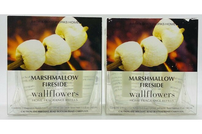 Bath & Body Works MARSHMALLOW FIRESIDE Wallflowers Refill Bulbs (2) 2 Pack