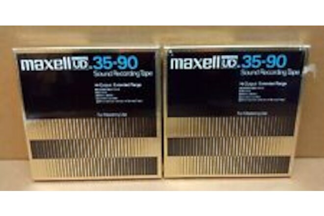Maxell Gold UD 35-90 Sound Recording Tape 7" Reel NEW-SEALED Lot of 2