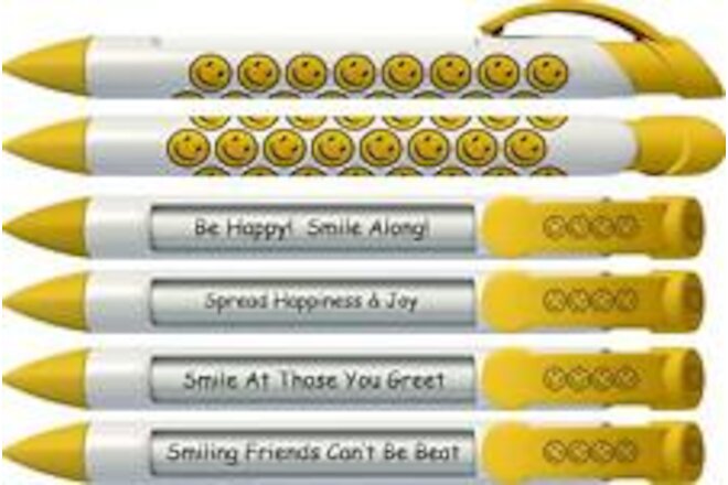 Friend Pen-Smiley Face Gift/Party Favor Rotating Message 6 Pen Set 36573