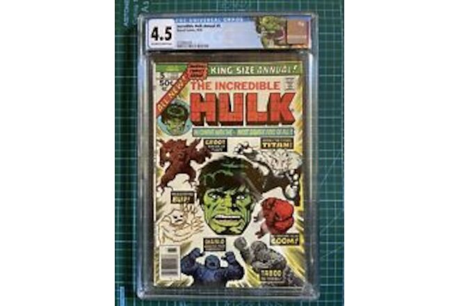 Incredible Hulk Annual #5 — CGC 4.5 — Universal (2nd App of Groot)