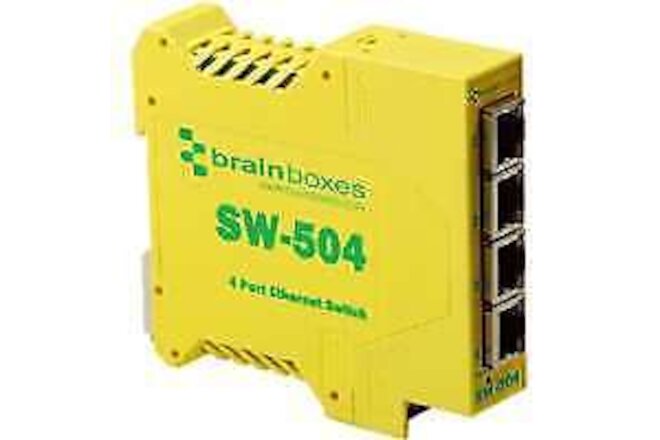 Brainboxes SW-504 Industrial Unmanaged Ethernet Switch 4 Ports