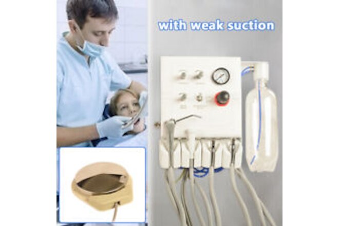 Portable Dental Turbine Unit With Weak Suction Work 4-Holes Tubing 600ml Water