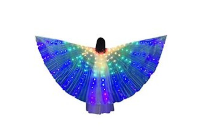 LED Isis Wings, Light Up LED Belly Dance Wingswith Telescopic Stick,Performan...