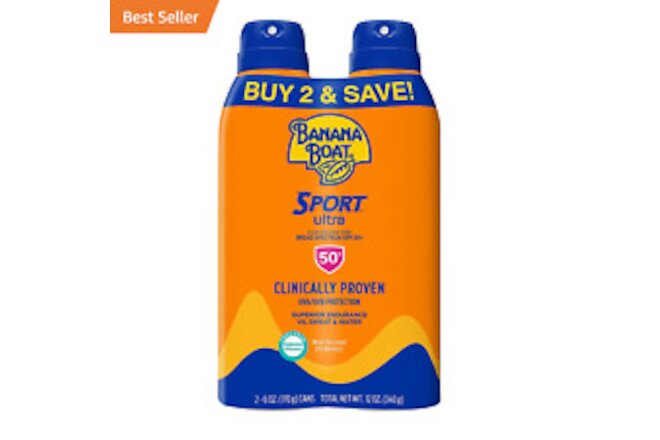 Sport Ultra SPF 50 Sunscreen Spray Twin Pack |  Sunscreen Spray SPF 50, Spray on