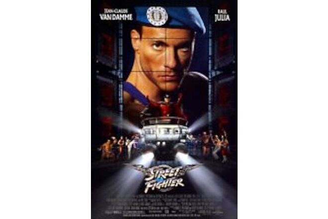 Street Fighter movie poster - Jean Claude Van Damme, Raul Julia  - 11" x 17"