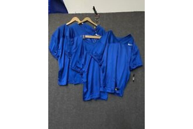 4 PACK Nike Men's Football Jersey Blue White AO5149-493 Sports Shirt Large NWT