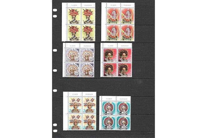 PAPUA NEW GUINEA, 1977/78 HEAD DRESSES (12) x 4, 48 STAMPS, S.G No 318-329 MNH**