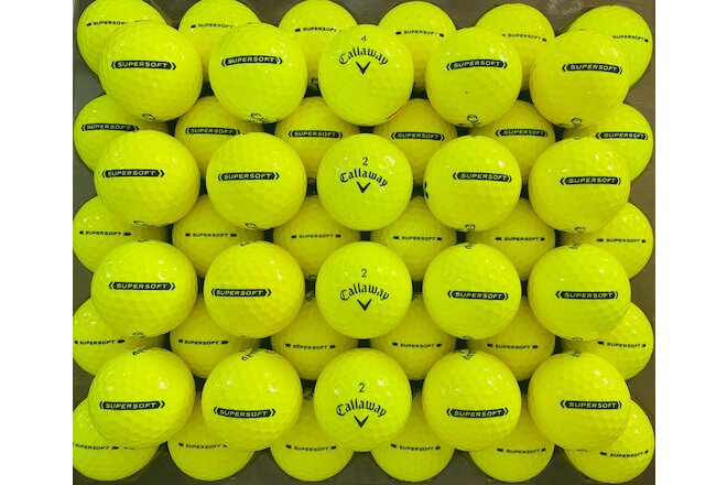 Callaway Supersoft Yellow Golf Balls-Lot 50-4A/5A High Grade