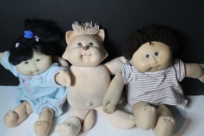 Cabbage Patch, Vintage dolls and Koosas, lot of 3